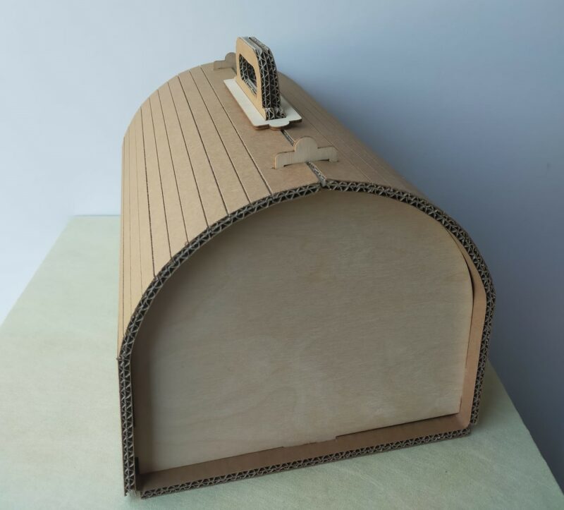 Scatola cartone/legno bauletto V007