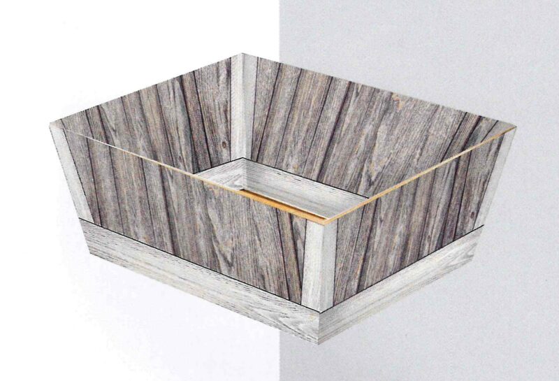 Vassoi senza maniglia Vintage Wood art V085