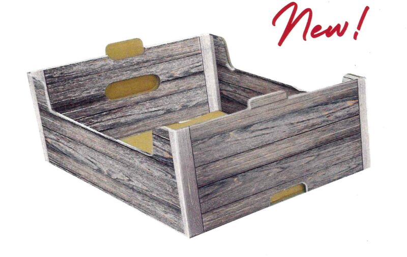 Cesta vintage wood art.v085