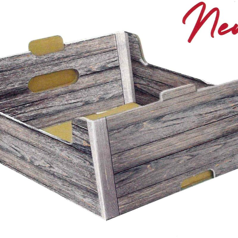 Cesta vintage wood art.v085